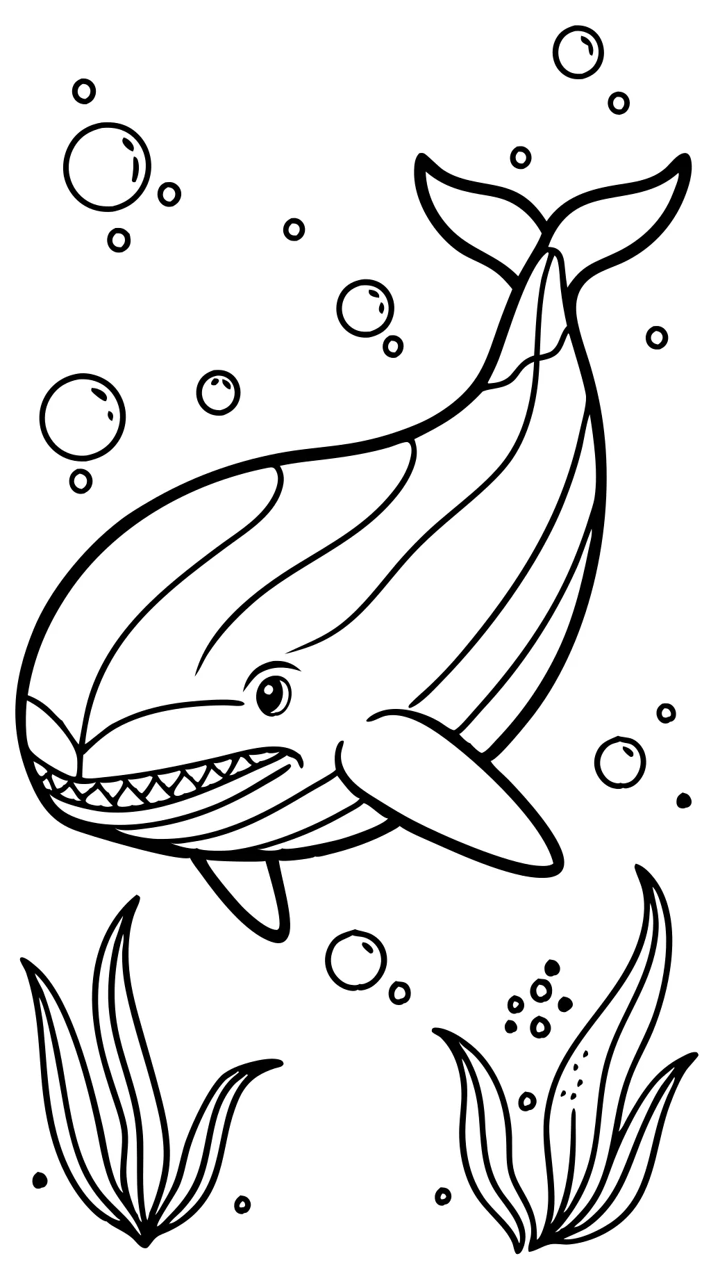 coloriage de baleine bleu